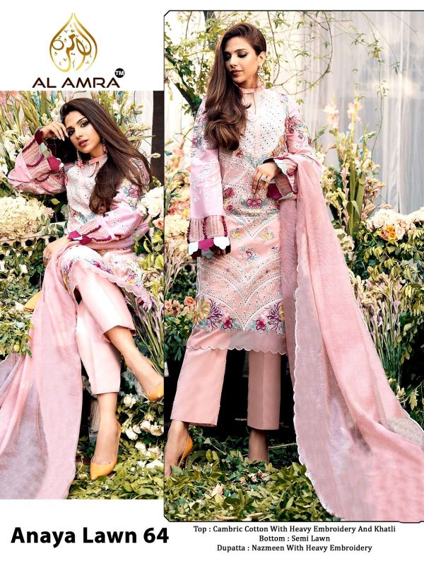 AL AMRA ANAYA LAWN 64 PAKISTANI SUITS