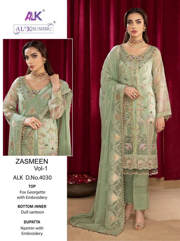 AL KHUSHBU ALK 4030 TO 4033 ZASMEEN VOL 1 SUITS