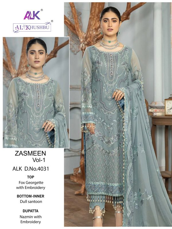 AL KHUSHBU ALK 4030 TO 4033 ZASMEEN VOL 1 SUITS