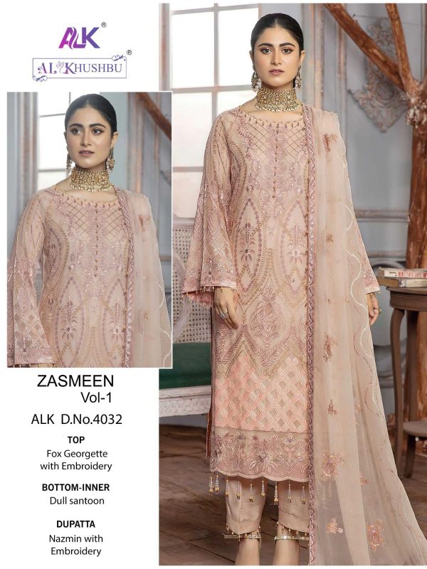 AL KHUSHBU ALK 4030 TO 4033 ZASMEEN VOL 1 SUITS