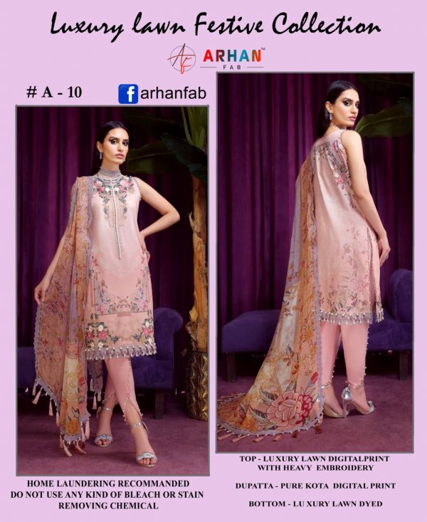 ARHAN FAB A 10 PAKISTANI SUITS MANUFACTURER