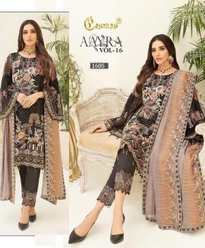 COSMOS 1605 AAYRA VOL 16 PAKISTANI SUITS