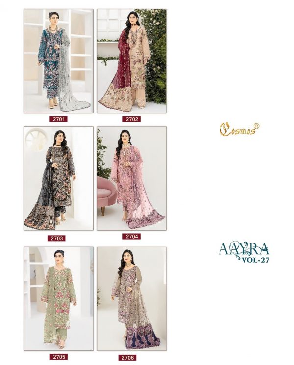 COSMOS 2701 TO 2706 AAYRA VOL 27 SALWAR SUITS