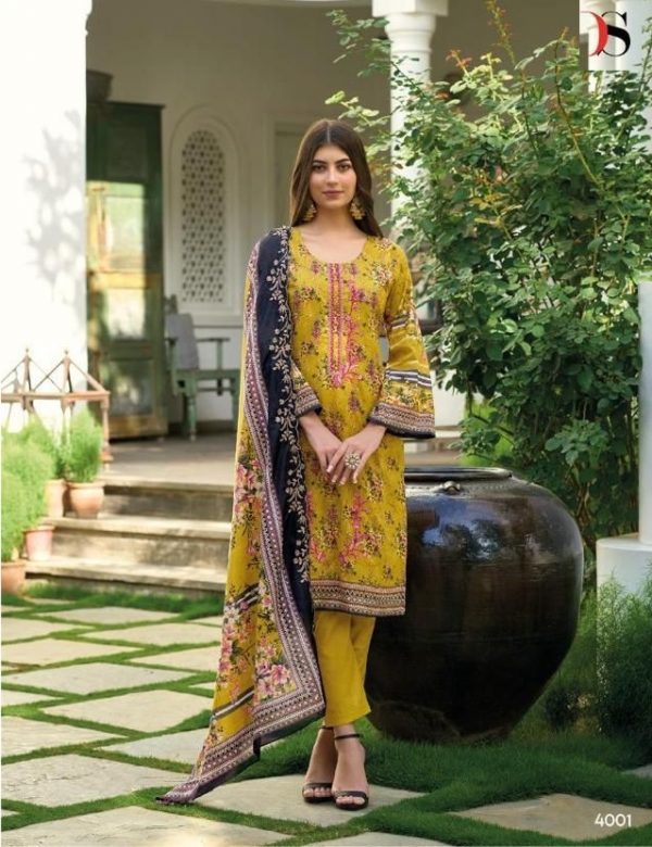 DEEPSY SUITS 4001 BIN SAEED LAWN 4 SALWAR SUITS