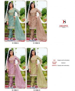 DEEPSY SUITS D 1094 A TO D PAKISTANI SALWAR SUITS