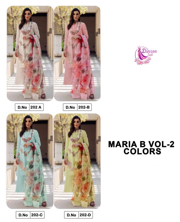 DINSAA SUIT 202 MARIA M VOL 2 PAKISTANI SUITS