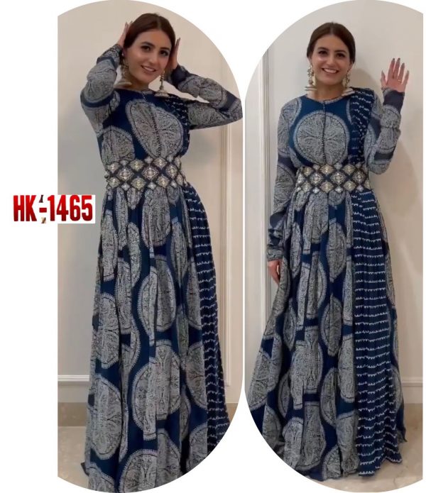 HK 1465 C DESIGNER GOWN MANUFACTURER