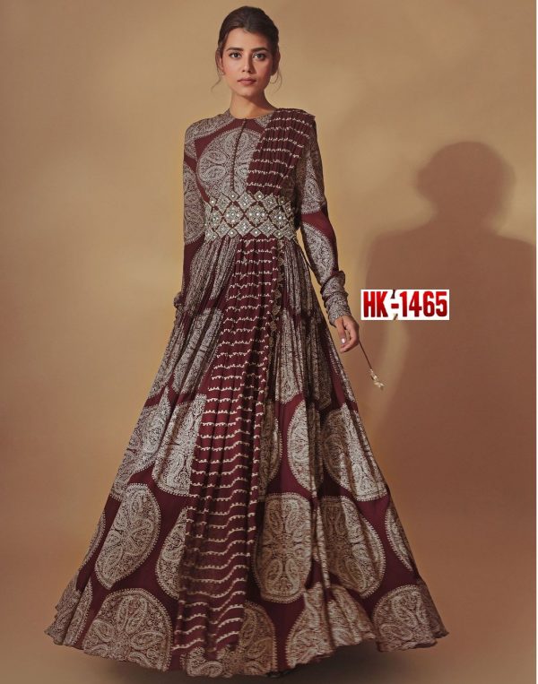 HK 1465 F DESIGNER GOWN MANUFACTURER