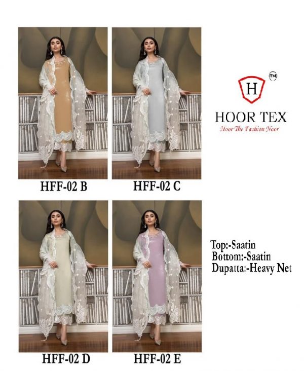 HOOR TEX HFF 02 B TO E READYMADE SALWAR SUITS