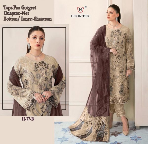 HOOR TEX H 77 A TO E SALWAR SUITS WHOLESALE