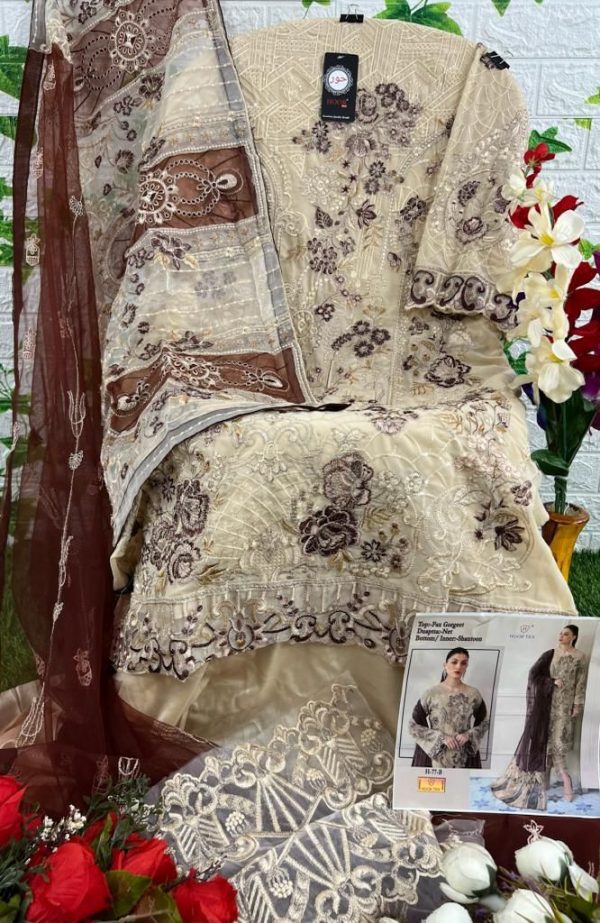 HOOR TEX H 77 A TO E SALWAR SUITS WHOLESALE