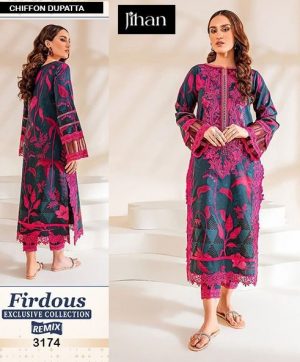 JIHAN 3174 FIRDOUS SALWAR SUITS WHOLESALE