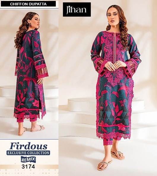 JIHAN 3174 FIRDOUS SALWAR SUITS WHOLESALE