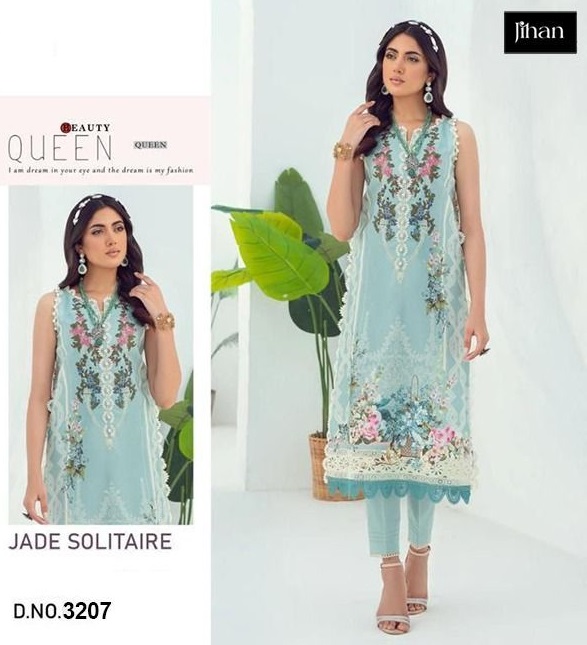 JIHAN 3207 JADE SOLITAIRE PAKISTANI SUITS