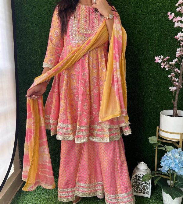 MURTI TRENDS NEW PINK SHARARA SET COLLECTION