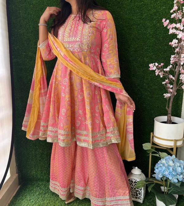 MURTI TRENDS NEW PINK SHARARA SET COLLECTION