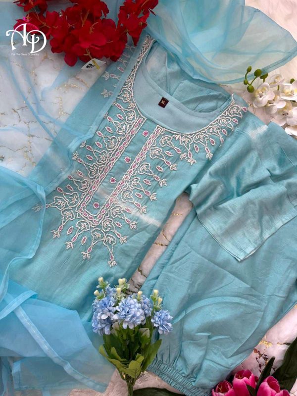 MURTI TRENDS SKY BLUE DESIGNER SUITS COLLECTION