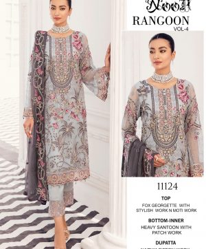 NOOR 11124 RANGOON VOL 4 PAKISTANI SUITS