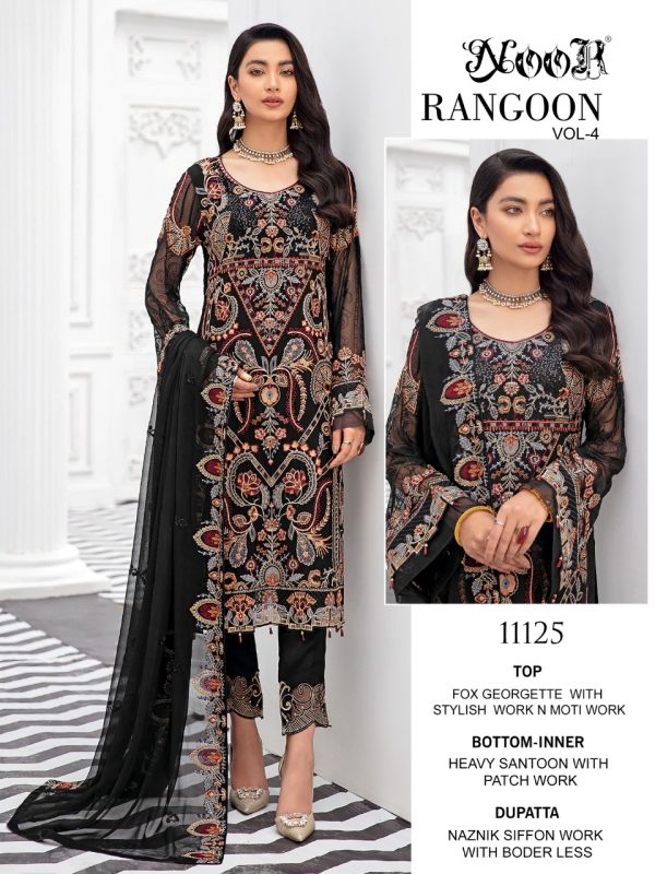 NOOR 11125 RANGOON VOL 4 PAKISTANI SUITS