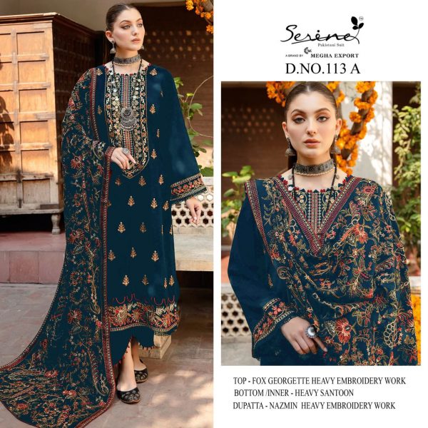 SERINE S 113 A TO D PAKISTANI SUITS IN INDIA