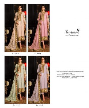 SERINE S 115 D TO G PAKISTANI SUITS WHOLESALE