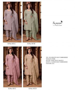 SERINE S 143 A TO D PAKISTANI SUITS WHOLESALE