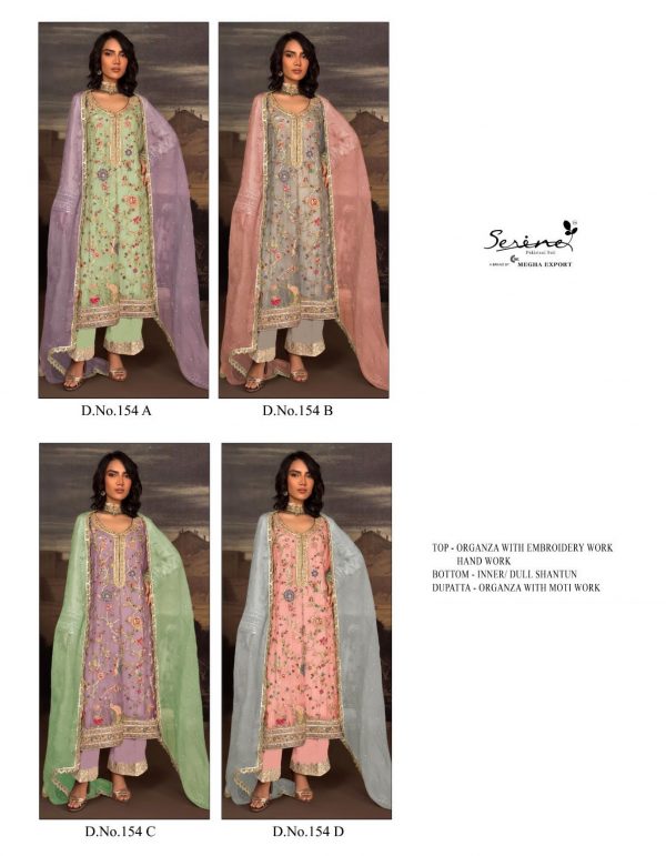 SERINE S 154 A TO D PAKISTANI SUITS IN INDIA