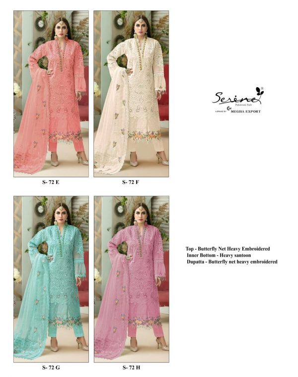 SERINE S 72 E TO H PAKISTANI SUITS IN INDIA