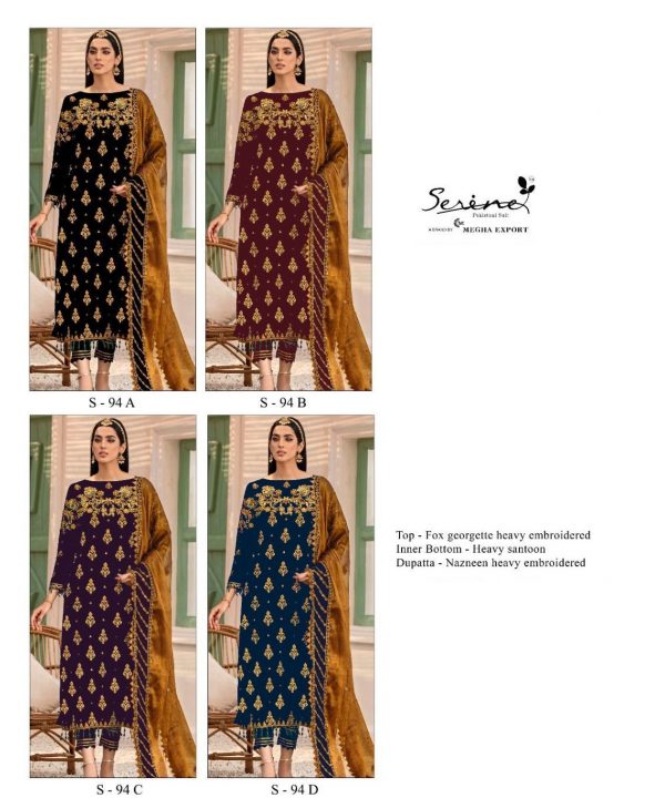 SERINE S 94 A TO D PAKISTANI SUITS WHOLESALE