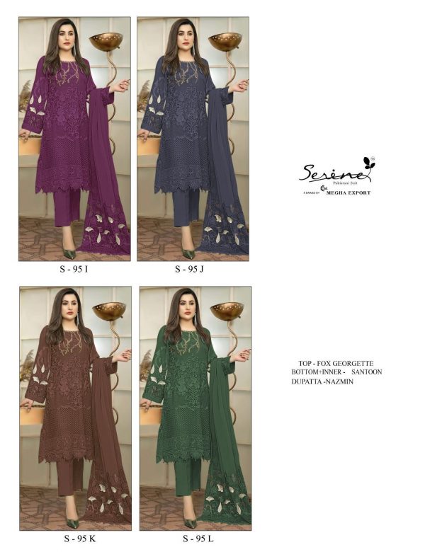 SERINE S 95 I TO L PAKISTANI SUITS WHOLESALE