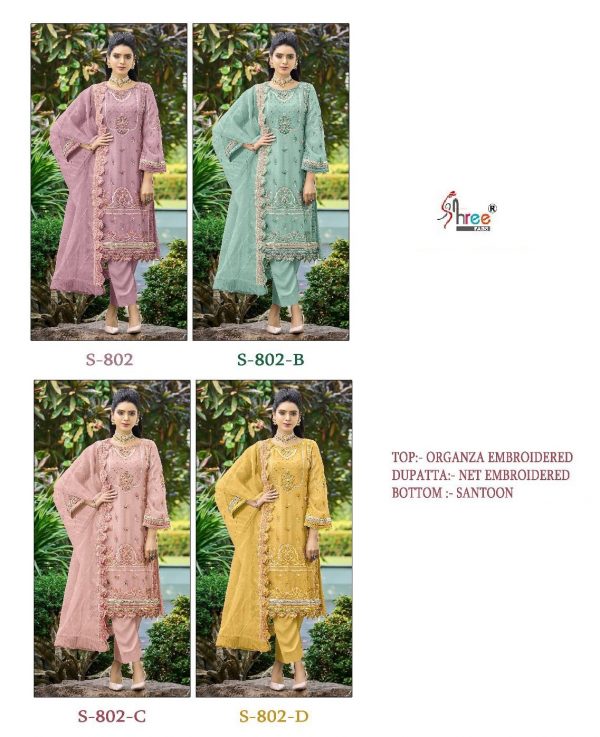 SHREE FAB S 802 COLOURS PAKISTANI SUITS IN INDIA