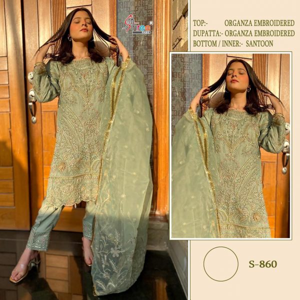 SHREE FABS S 860 PAKISTANI SUITS WHOLESALE