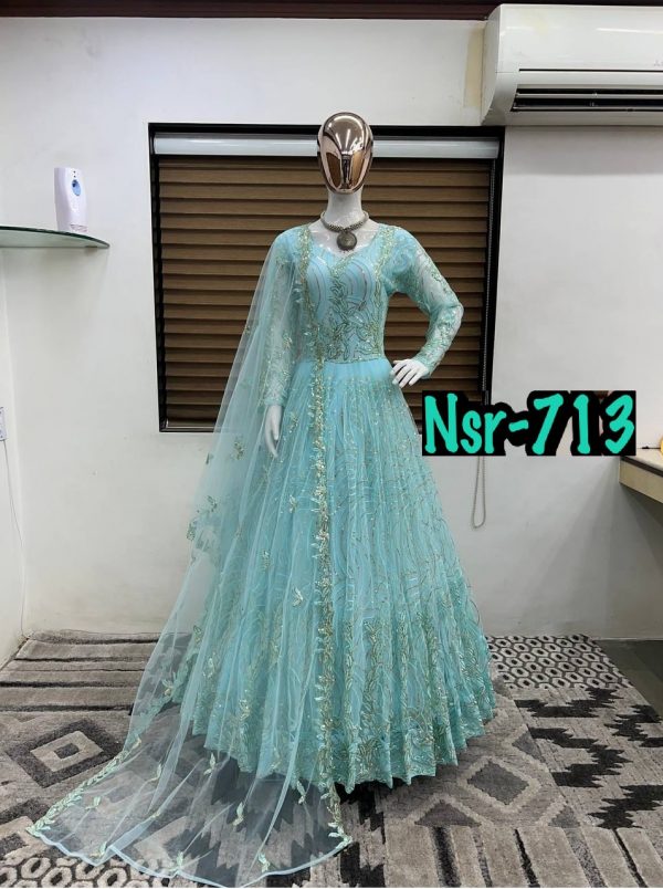 SHREE HARI NSR 713 A DESIGNER GOWN WHOLESALE