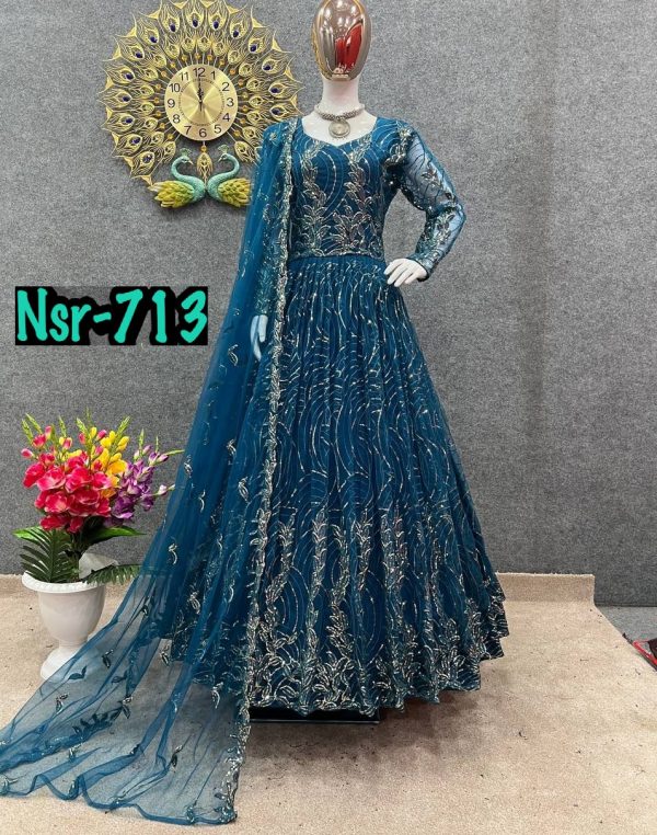 SHREE HARI NSR 713 D DESIGNER GOWN WHOLESALE