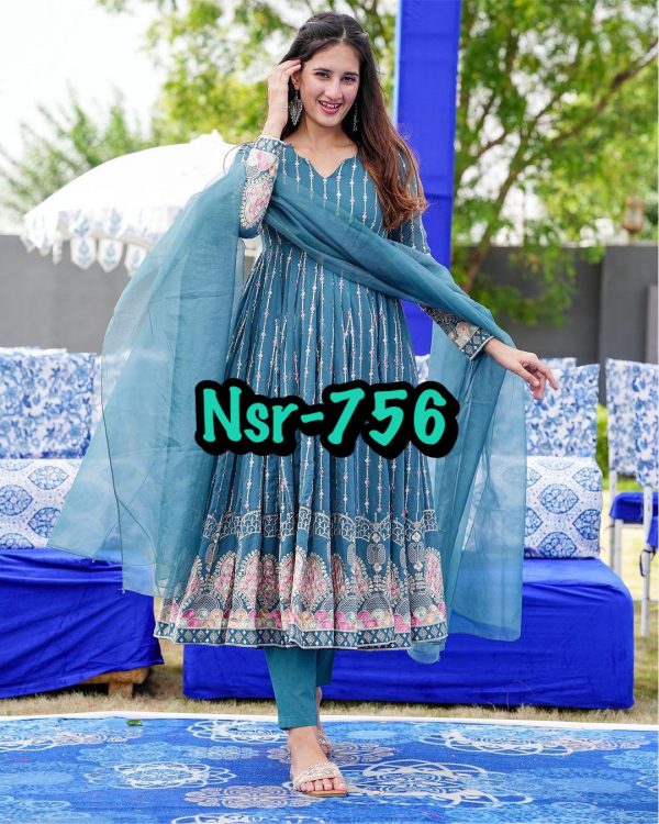 SHREE HARI NSR 756 DESIGNER SUITS WHOLESALE