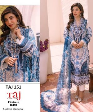 TAJ 151 FIRDOUS BLISS PAKISTANI SUITS IN INDIA