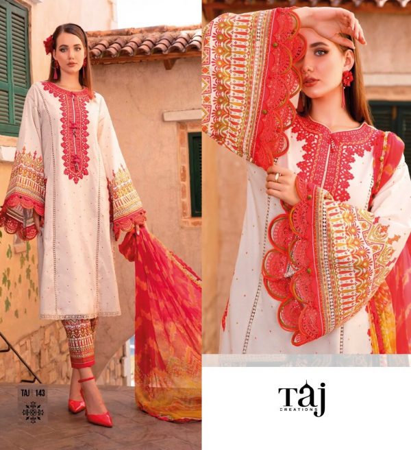 TAJ CREATIONS 143 PAKISTANI SUITS MANUFACTURER