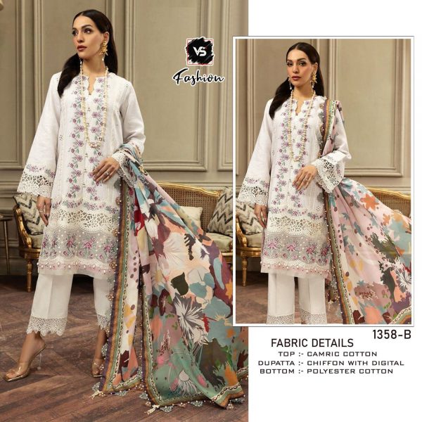 VS FASHION 1358 B PAKISTANI SUITS WHOLESALE