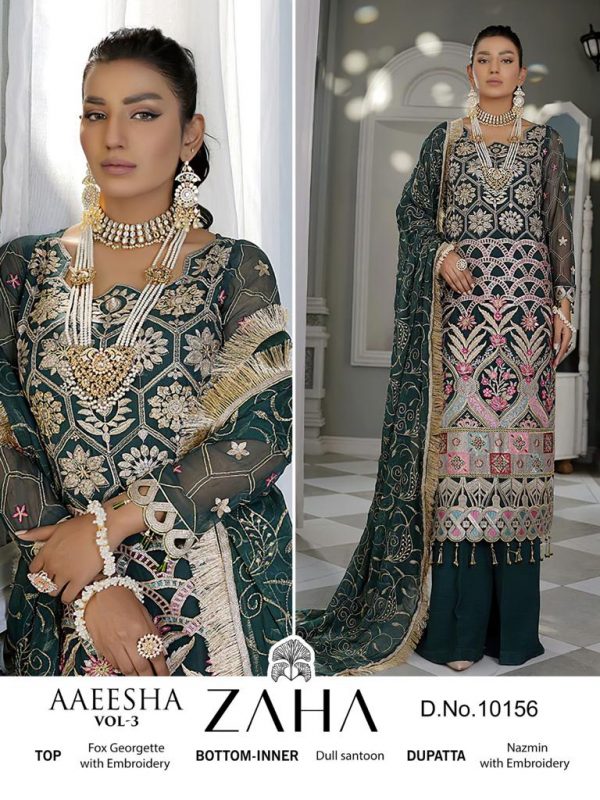 ZAHA 10154 TO 10157 AAEESHA VOL 3 SALWAR SUITS