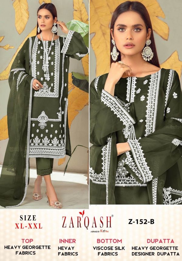 ZARQASH Z 152 B READYMADE PAKISTANI SUITS