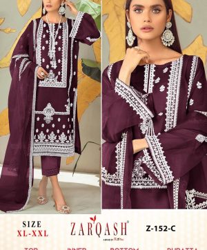 ZARQASH Z 152 C READYMADE PAKISTANI SUITS