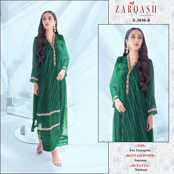 ZARQASH Z 3030 A TO D SALWAR SUITS WHOLESALE