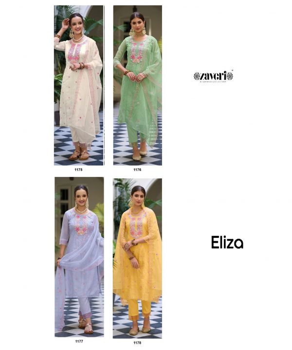 ZAVERI 1175 TO 1178 ELIZA DESIGNER SUITS