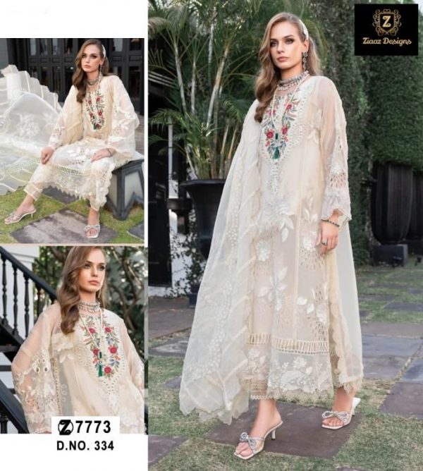 ZIAAZ DESIGNS 334 PAKISTANI SUITS MANUFACTURER