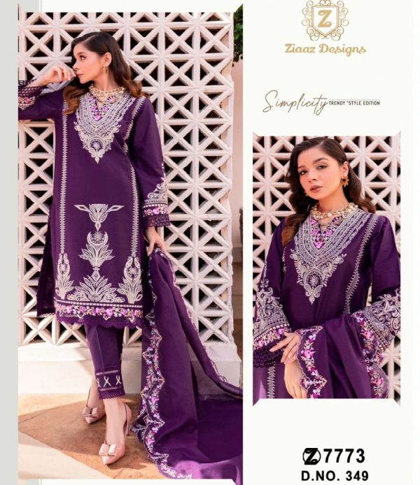 ZIAAZ DESIGNS 349 PAKISTAN SUITS WHOLESALE