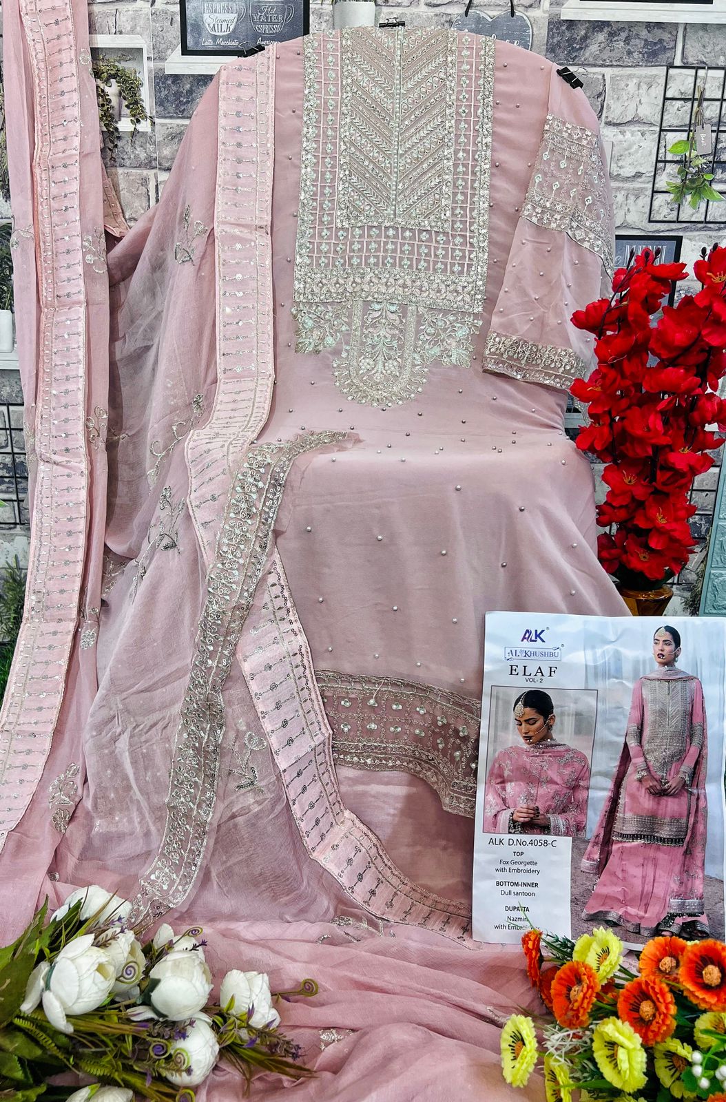 AL KHUSHBU ALK 4058 ELAF VOL 2 SERIES SALWAR SUITS