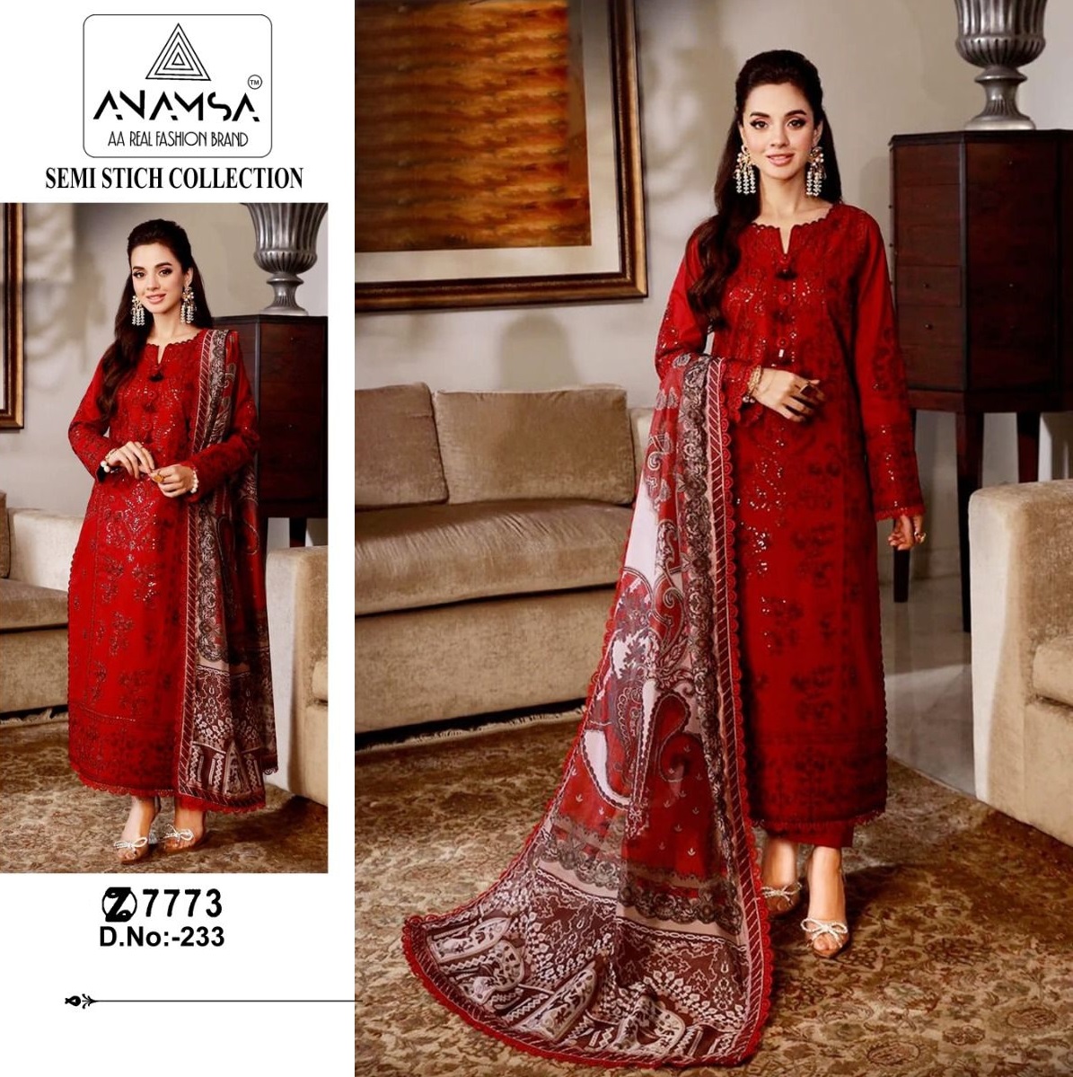 ANAMSA 233 PAKISTANI SUITS MANUFACTURER