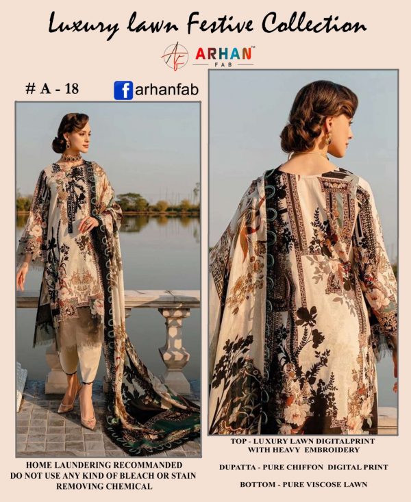 ARHAN FAB A 18 PAKISTAN SUITS MANUFACTURER