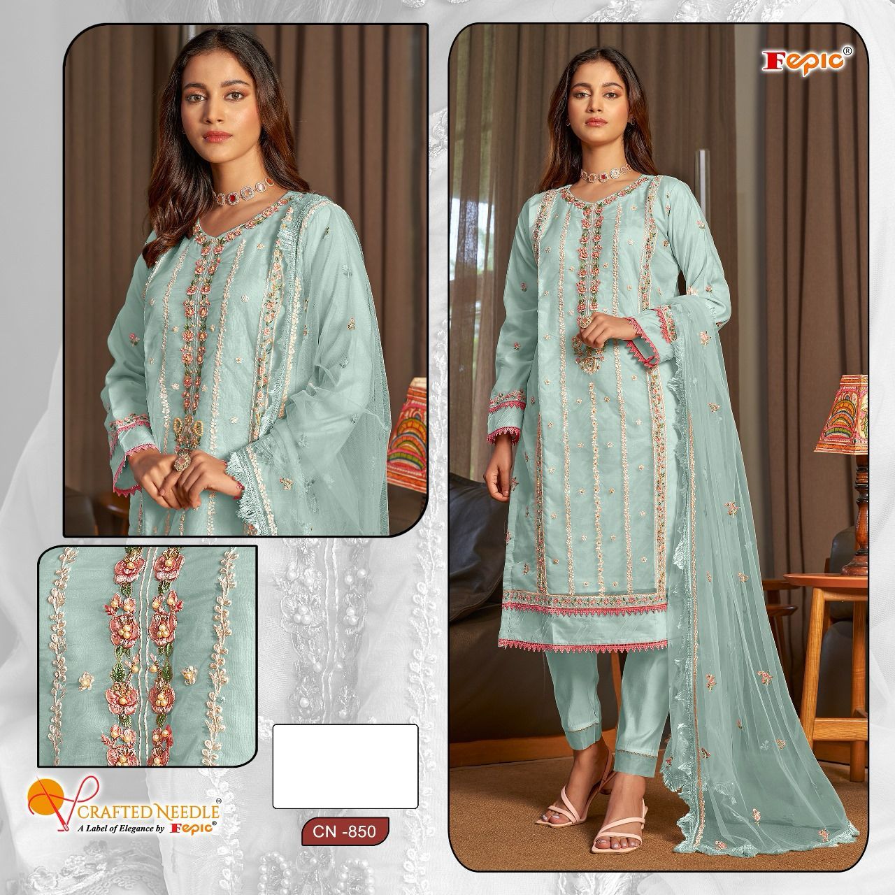 CRAFTED NEEDLE CN 850 READYMADE SUITS BY FEPIC