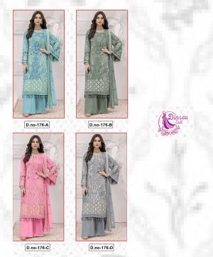 DINSAA SUIT 176 A TO D SALWAR SUITS WHOLESALE